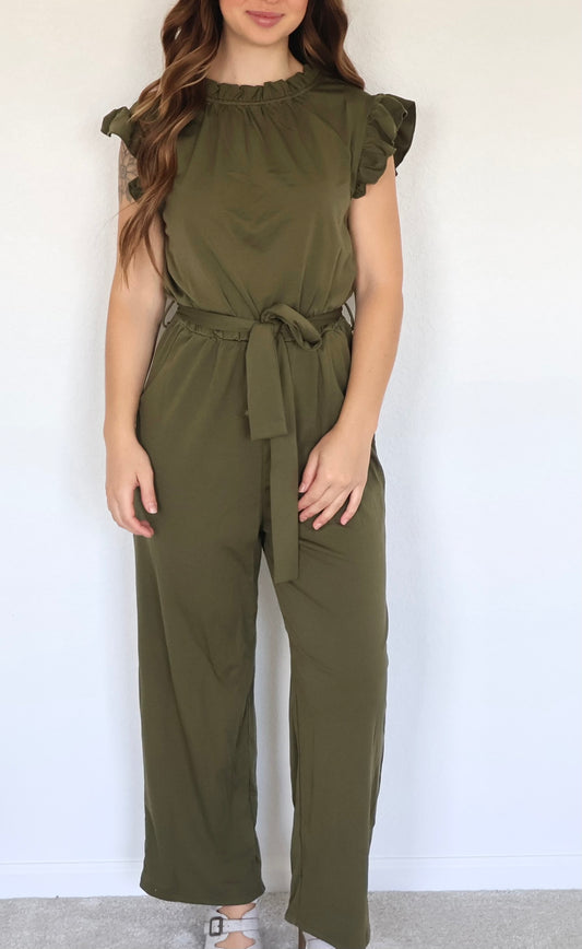 Sleeveless Ruffle Jumpsuit