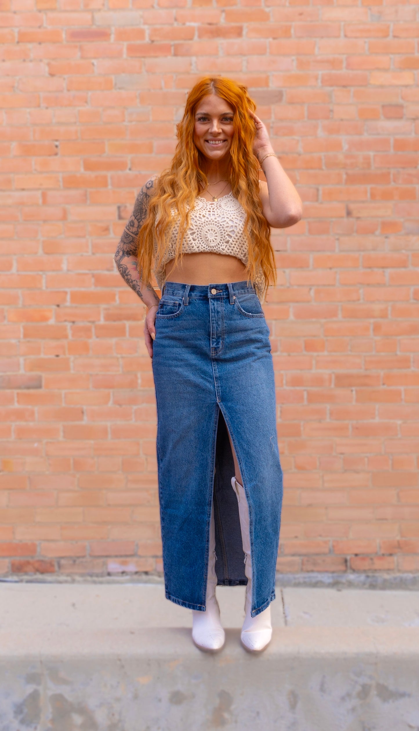 KanCan 90’s Denim Maxi Skirt