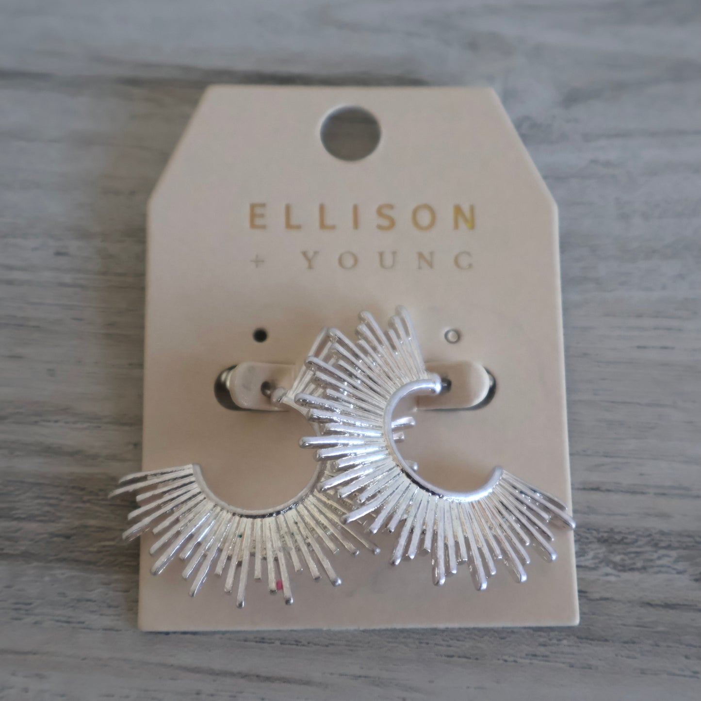 Half Hoop Sun Earrings