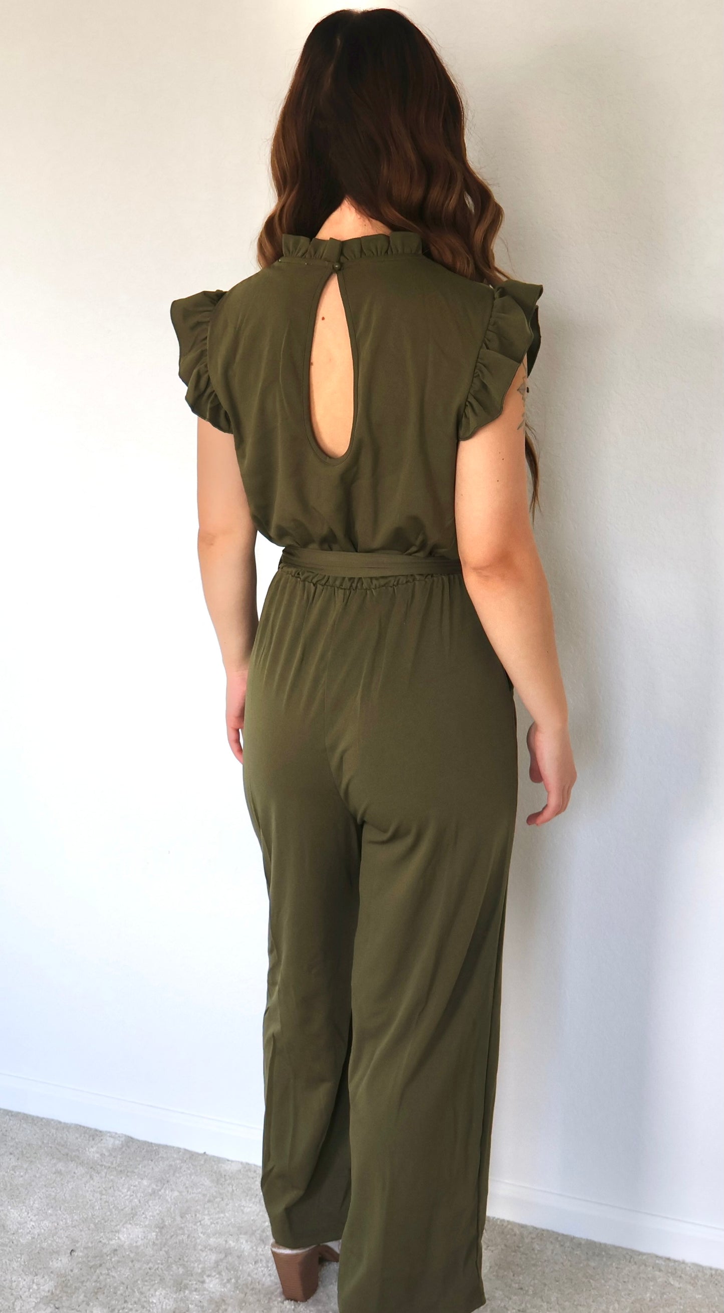 Sleeveless Ruffle Jumpsuit