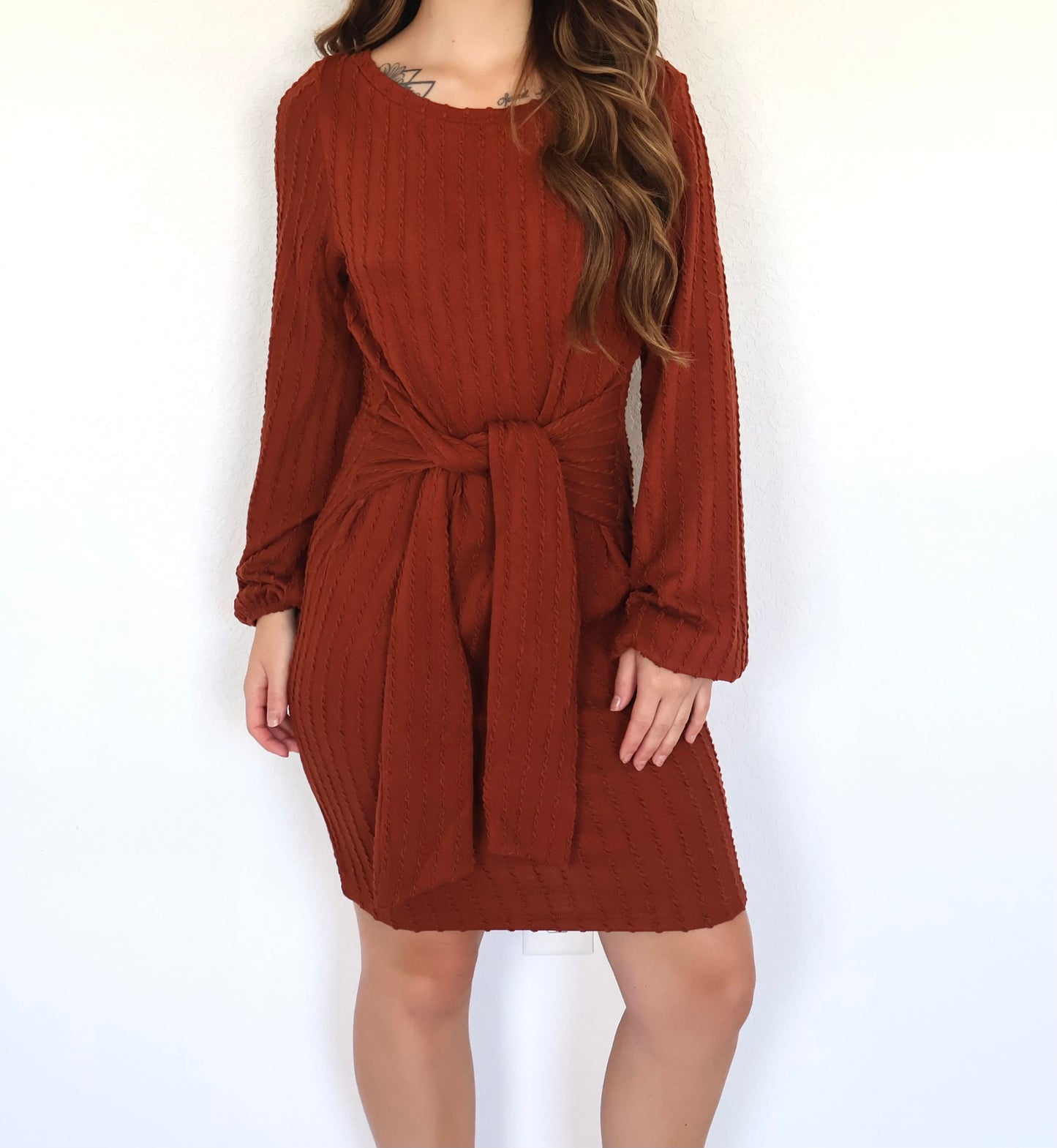 Red Brown BodyCon Dress